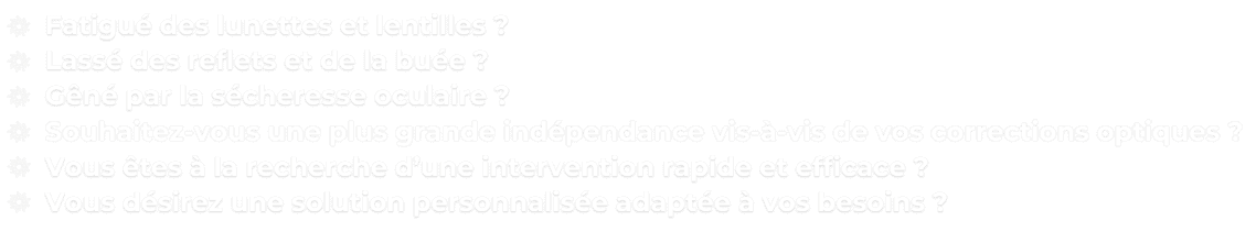 opération laser - chirurgie réfractive
